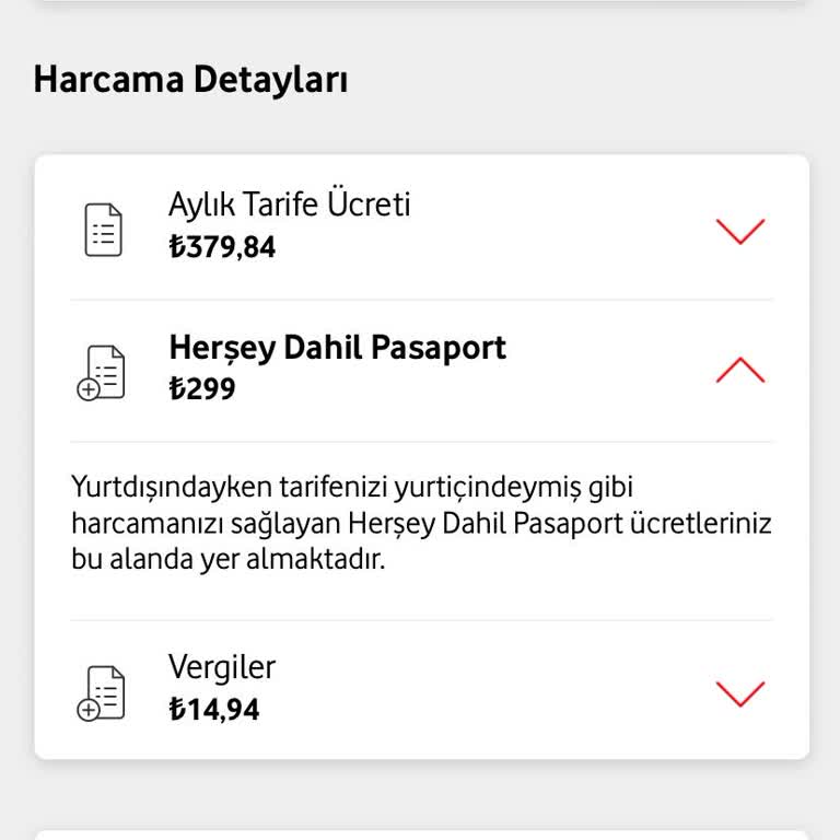 Vodafone Fazla Fatura Yansıması