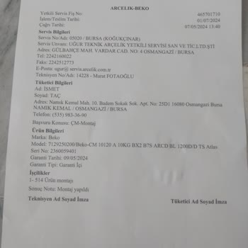 Beko Marka Çamaşır Makinesi D