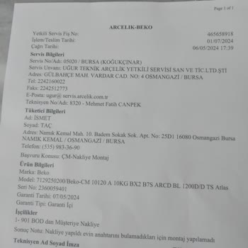 Beko Marka Çamaşır Makinesi D