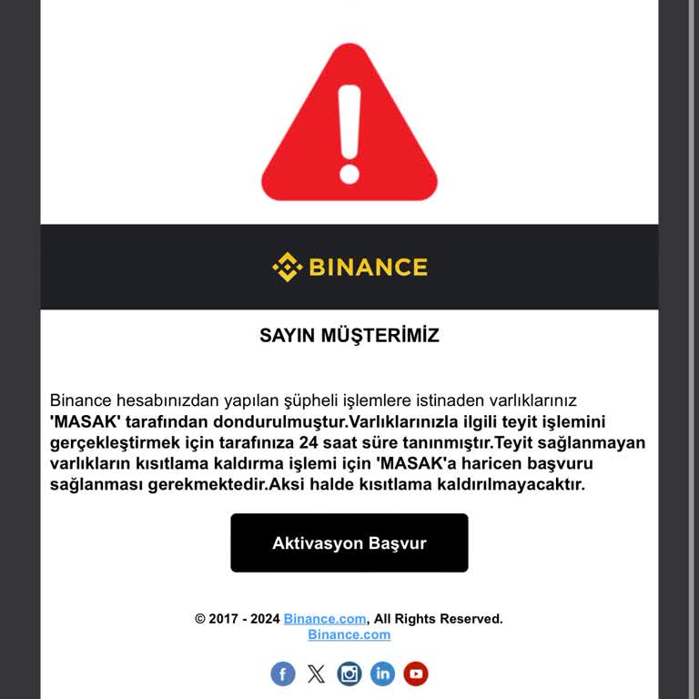 Binance MASAK Mal Varlığı