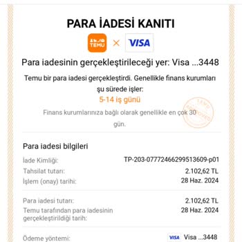 Ziraat Bankası Temu İademi 2 Haftadır Gerçekleştirmiyor
