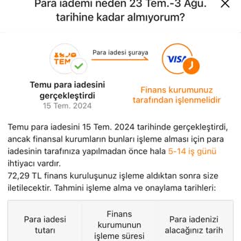 Ziraat Bankası Temu İademi 2 Haftadır Gerçekleştirmiyor