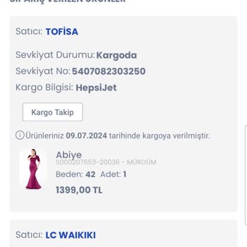 LC Waikiki Siparişim Elime Ulaştı Fakat Hala Kargoda Gözüküyor