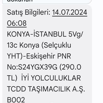 TCDD Bilet Kaydırma Sorunu