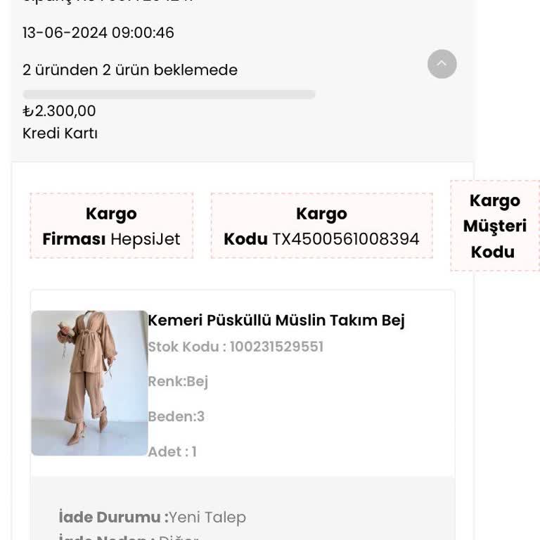 Moda Ala Butik Moda Ala İade Sorunu