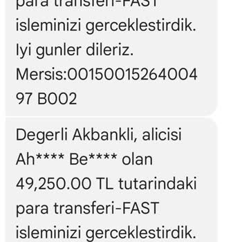 Akbank Hesabımdan Benim Adıma