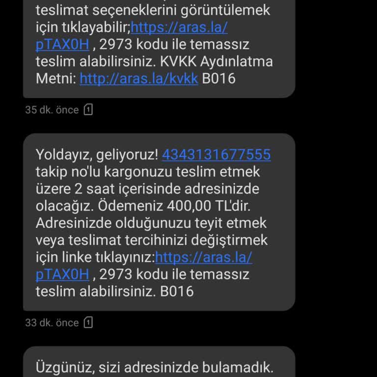 Aras Kargo Sipariş Teslimatında Yaşanan Gecikme Ve İletişim Sorunları