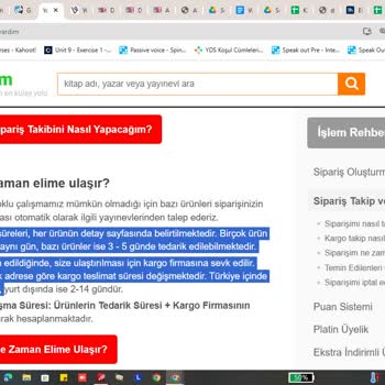 Kitapyurdu Teslimat Mağduriyeti Hk