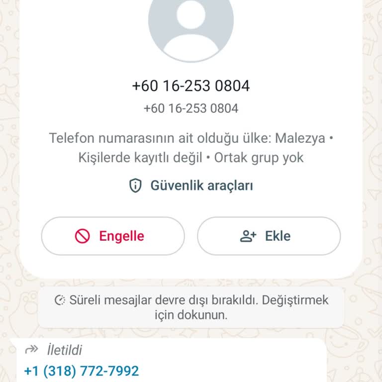 WhatsApp İzinsiz Hesap Ekleme Ve Mesaj Bildirimi