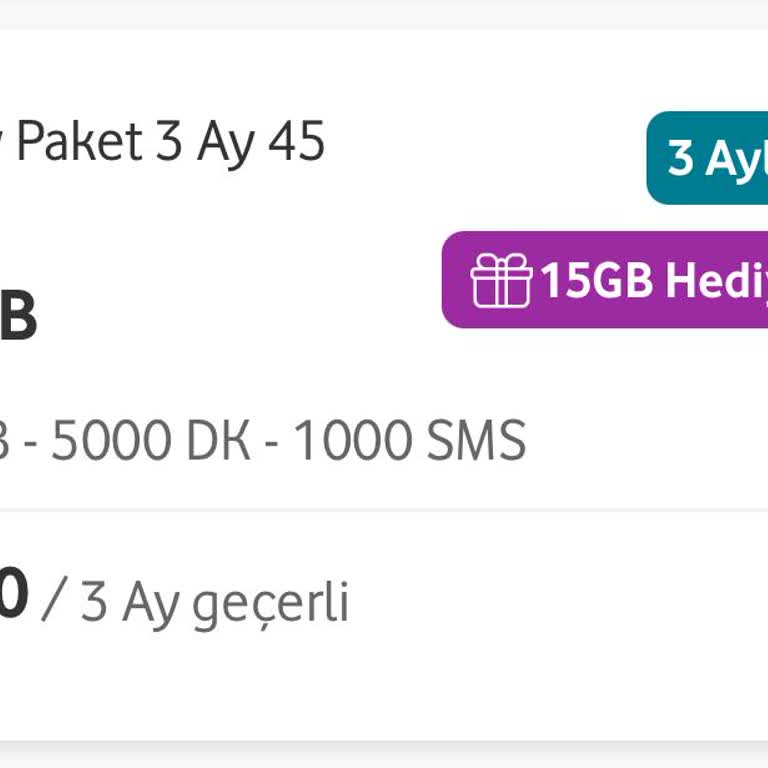 Vodafone Kolay Paket Kampanyası Hediye Sorunu