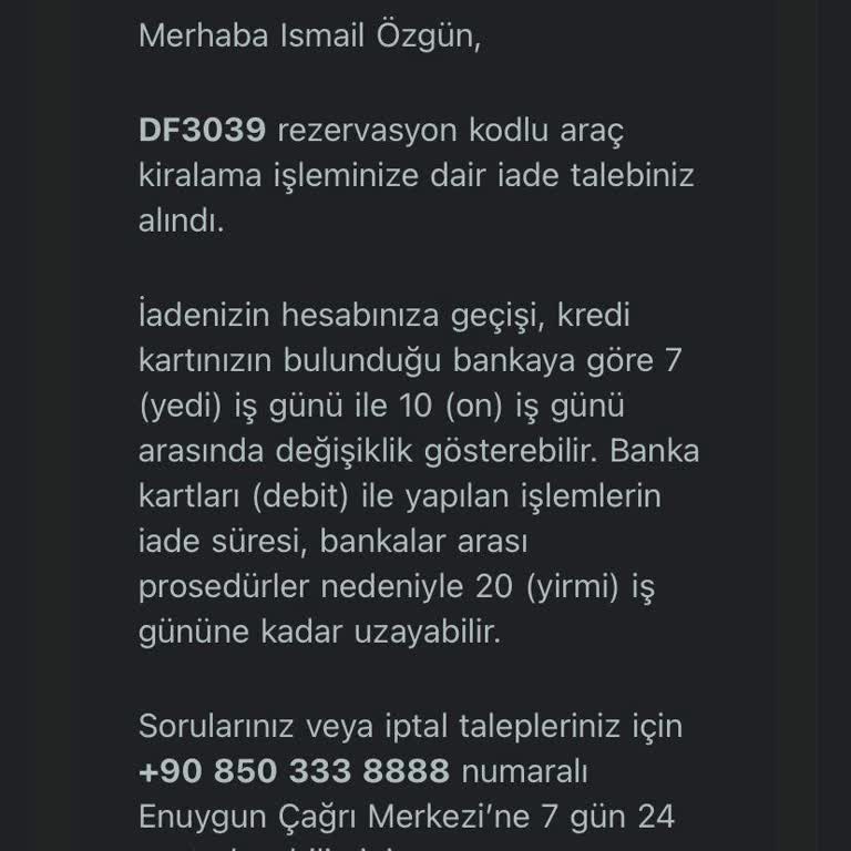 Enuygun.com Paramı İad'de Etmiyor