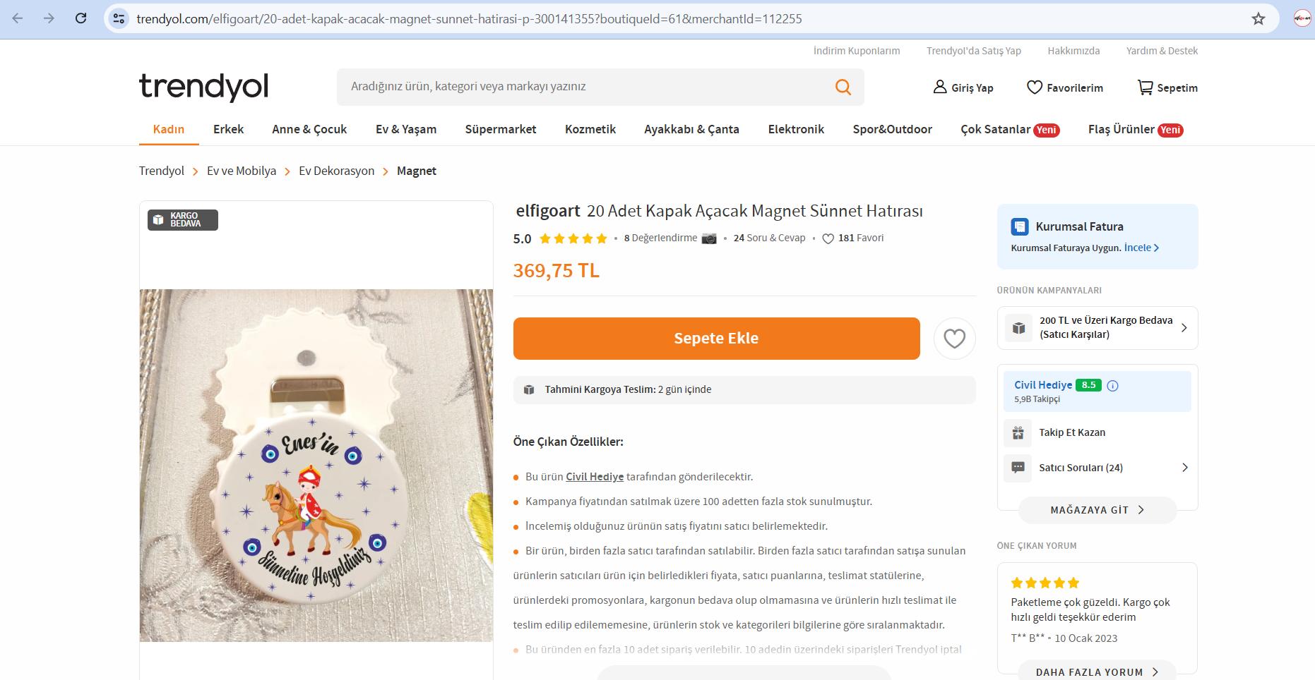 Trendyol'da Bir Satıcının Benim Markam İle Yetkisiz Satış Yapması