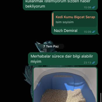 Big Cat Kedi Kumları (Instagram: bigcatturkiye) Bozuk Kedi Kumu Ve İlgisiz Müşteri Hizmetleri