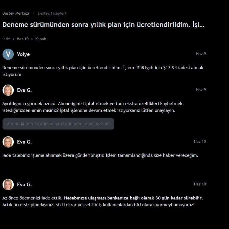 TradingView İadeyi Kabul Etmesine Rağmen Paramı Göndermedi.