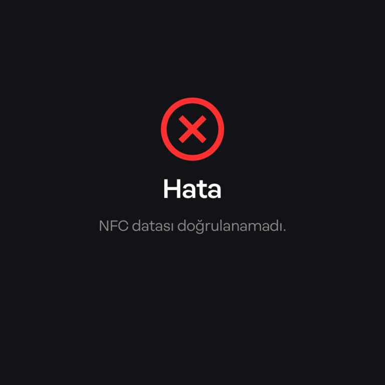 Papara NFC Hata Veriyor