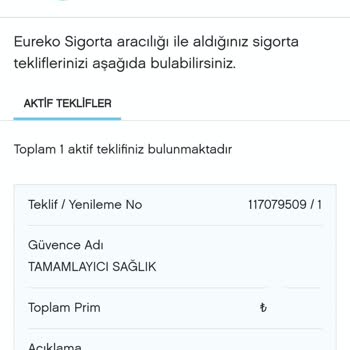 Eureko Sigorta Tamamlayıcı Sağlık Sigortası