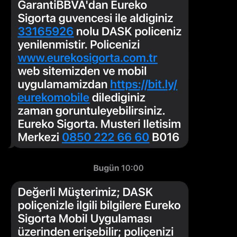 Eureko Sigorta Kredi Kartımdan Onaysız Para Çekip DASK Yeniliyor.