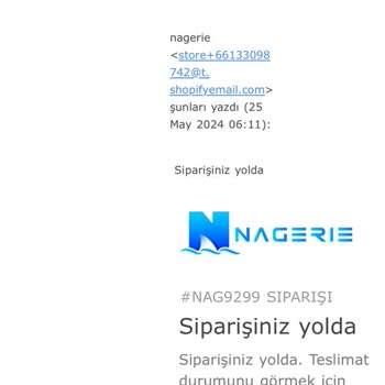 Nagerie Sipariş Teslim Edilmedi Ve İletişim Kurulamıyor