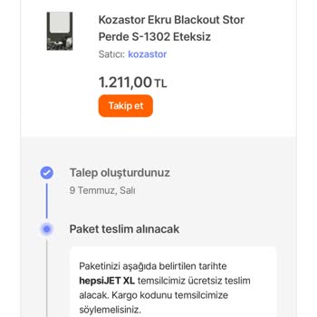 hepsiJET Hepsiburada.comdan Aldığım Ürün Mağdur Etti Beni