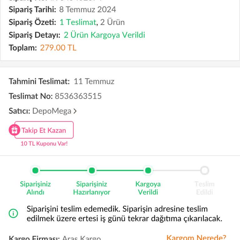 Trendyol Kargo Süresinin Belirsizliği
