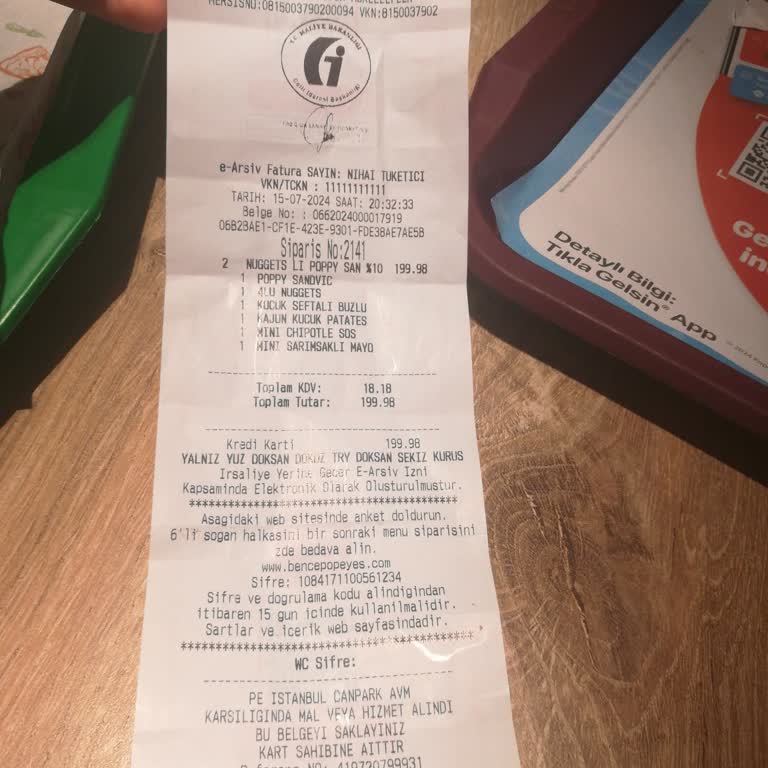 Canpark Popeyes Ürünleri Geç Hazırlıyor