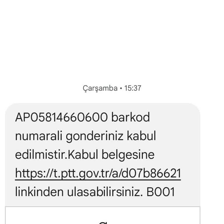 PTT APS İle Gönderilen Önemli Evrakın Gecikmesi