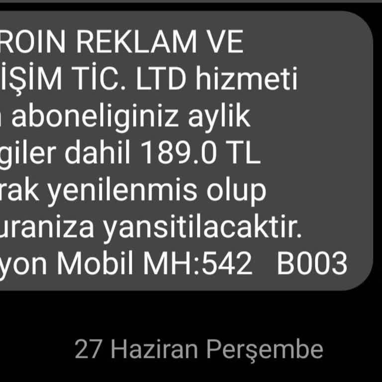 Vodafone İzinsiz Yapılan Fatura Kesintisi Hakkında
