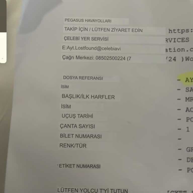 Pegasus Hava Yolları İle Kayıp Bagaj Sorunu