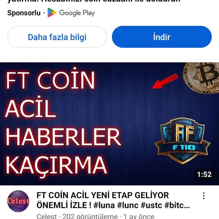 YouTube On Satıştan Ft Coin Aldıktan Sonra Ft Coin Sitesi Kapandı