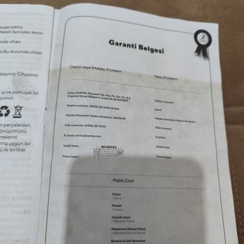 Kumtel Vantilatörün Dayanıksız Ayakları Ve Yetersiz Yedek Parça Desteği