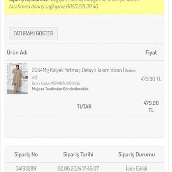 Sefamerve İade Param Yatmadı