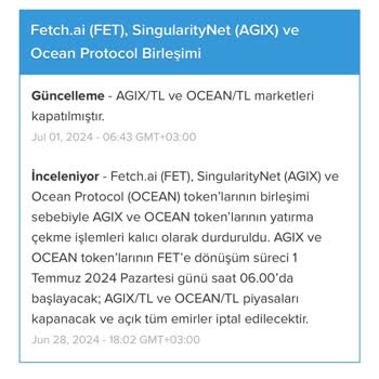 Paribu Agıx Coin Dönüşü