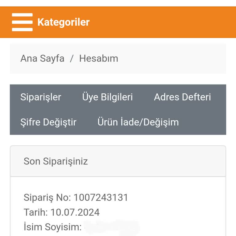 Süpürge Market Siparişimi Göndermiyor.