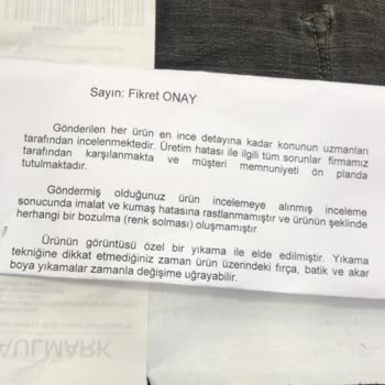 PaulMark Paul Markın Kalitesiz Kumaşını Kullanıcıya Mal Etmesi