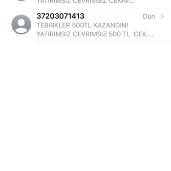 Vodafone Yabancı Numaralardan Bahis Mesajları