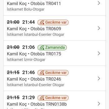 Kamil Koç Otobüs Seferlerinde Yaşanan Gecikme Ve Bilgi Karmaşası