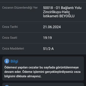 Emniyet Genel Müdürlüğü Zincirlikuyu Haliç İstikameti Beyoğlu Yazılan Ceza İtirazı