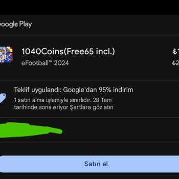 Efootball 2024 Oyun İçi Ürün Satın Alma Hatası