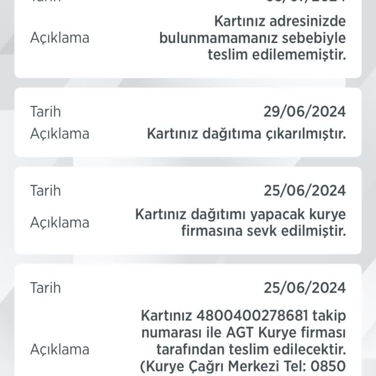 Ziraat Bankası Kart Teslim Sorunu