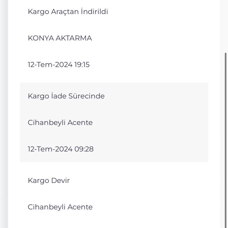 Sürat Kargo Konya Cihanbeyli Acente Sorumsuzluğu!