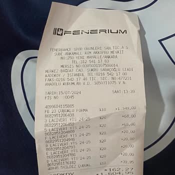 Fenerium'dan Aldığım Formanın Aynı Gün Baskısı Söküldü