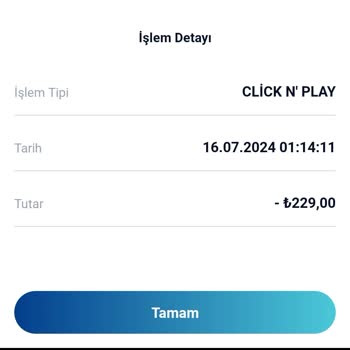 Turkcell Http Click N Play Tarafından Param Alındı