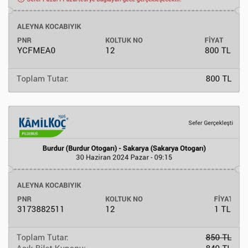 Obilet Metro Turizm Para İadesi Sorunu