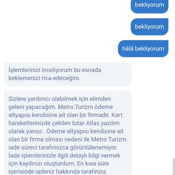 Obilet Metro Turizm Para İadesi Sorunu