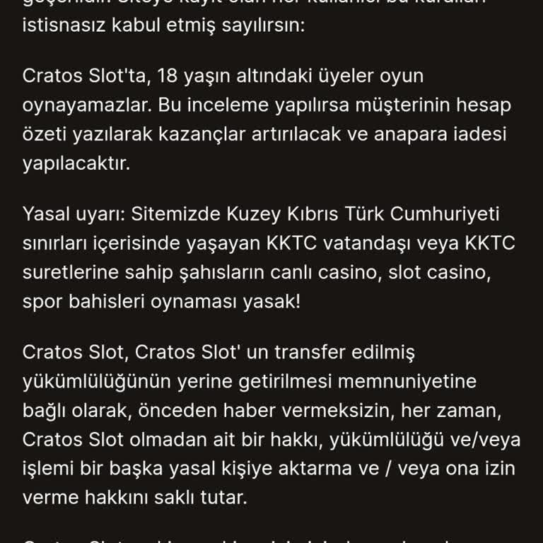 Cratos Slot Üyeliği İptal Etmemesi
