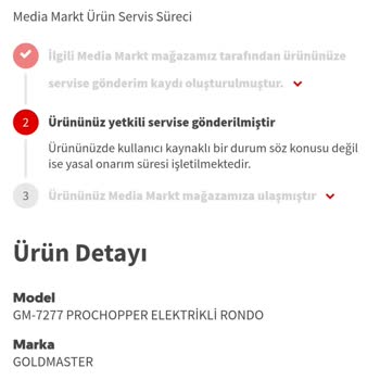 Media Markt-Goldmaster Doğrayıcı Bir Ayda 3 Kullanımda Bozuldu.