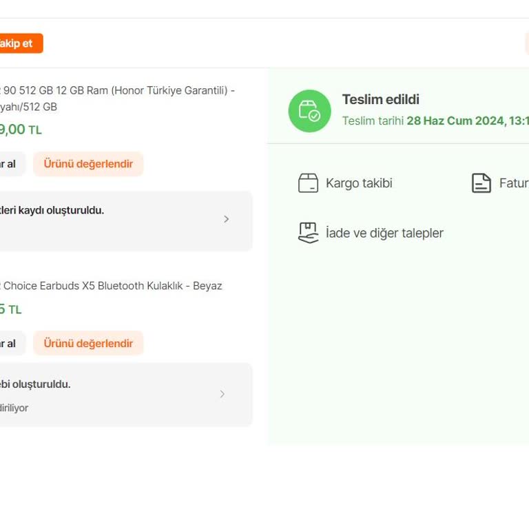 Honor Kulaklık Hediyeli Ürünün Kulaklığı Ücretli Satıldı.
