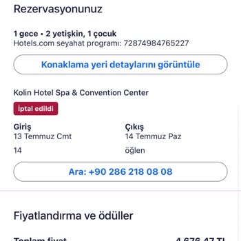 Hotels.com Aynı Odayı 2 Kere Sattılar