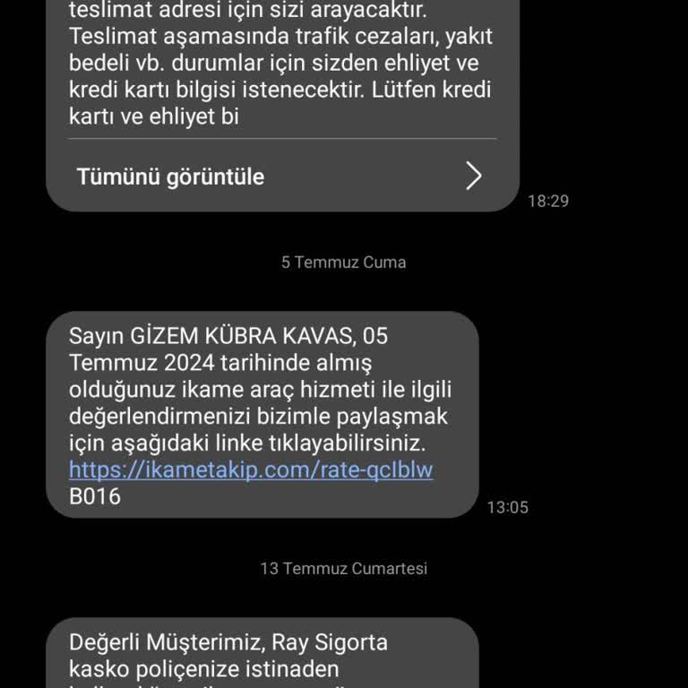 Ray Sigorta İkame Araç Cimriliği