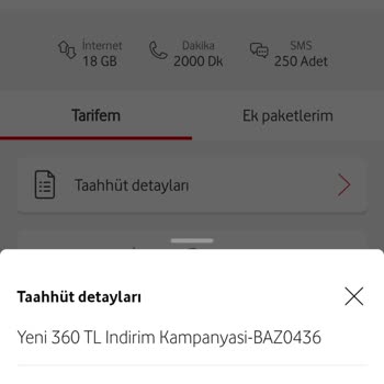 Vodafone Tarife Geçiş Problemi